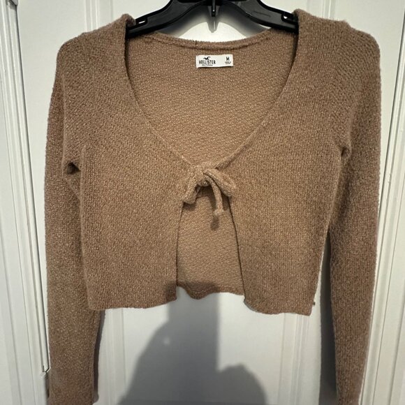 Hollister Womens Brown Knit Tie-Front Cardigan Sweater Size M - Picture 10 of 10